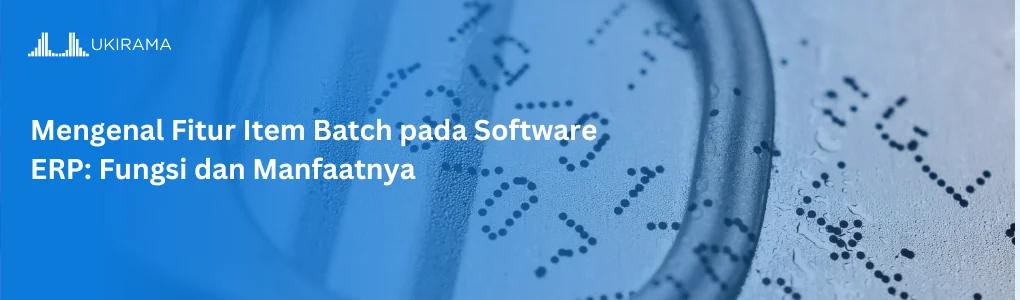 Mengenal Fitur Item Batch pada Software ERP: Fungsi dan Manfaatnya