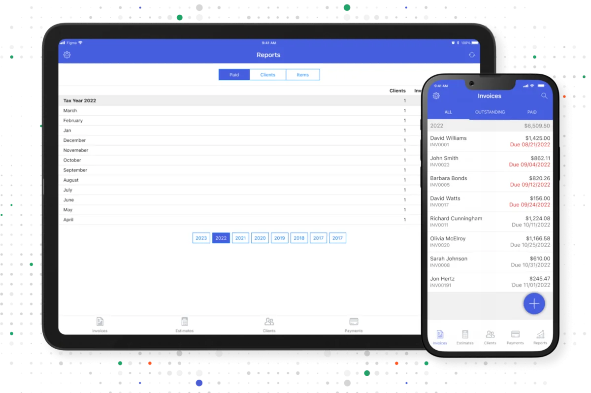 Dashboard Invoice Simple