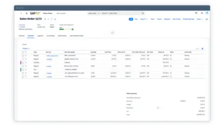 (Gambar: Dashboard SAP Business One)