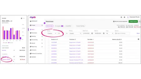 (Gambar: Dashboard MYOB)