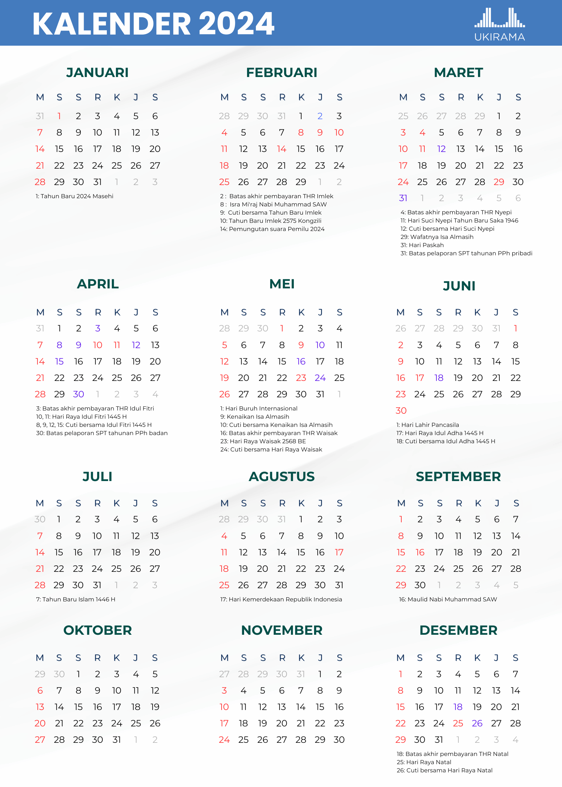 Kalender Bisnis 2024